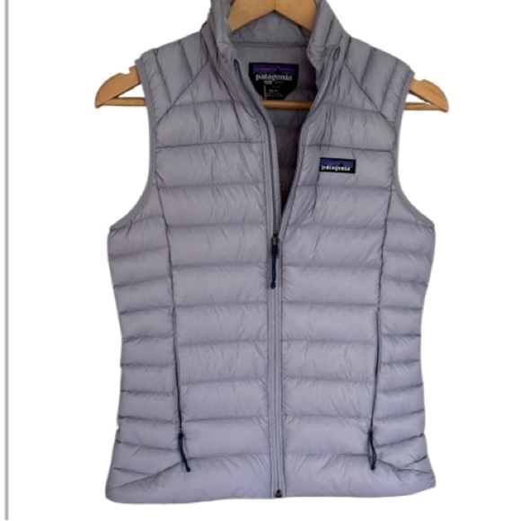 Patagonia vest NEW XS herring grey zip up pockets soft warm goose down - Picture 1 of 7